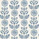 Papel de parede Wudnaye Blue Floral Tulip Vinil 45x1000 cm Impermeável