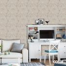 Papel De Parede Zara Cinza Rosê Dourado Para Sala Quarto 18m