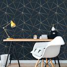 Papel de Parede Zara Marinha Gold Inove