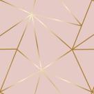 Papel De Parede Zara Rosê Fio Gold Ouro Auto Colante 12m