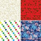 Papel de Presente 50X60CM Couchê Fantasia Feminino II 4 Modelos Sortidos Pacote com 40 Unidades