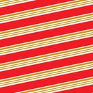 Papel de Presente Bobina Couchê 60CM MOD.321 Vermelho com Listras 100 Metros