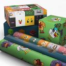Papel de Presente Hallmark Minecraft Kit com 3 Mini Rolos 4,2m² Papel de Presente Hallmark Minecraft Kit com 3 Mini Rolos 4,2m²