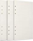 Papel de recarga A6, pacote com 3 Papel recarregável de 100 g/m² de espessura, inserções de preenchimento de 6 furos, papel de folha solta 135 folhas (270 páginas) para 6 fichários, diário, papel forrado, papel forrado A6