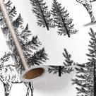 Papel de Regalo LeZakaa Navidad Negro y Blanco 43x10 m