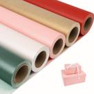 Papel de regalo NESCCI mate color sólido con brillo perlado, 5 rollos