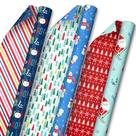 Papel de regalo reversible de Navidad Hallmark para niños, 3 rollos Papel de regalo reversible de Navidad Hallmark para niños, 3 rollos