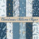 Papel de scrapbook Whaline Christmas Pattern 30x30cm 24 folhas