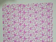 Papel de Seda 50x70 cm Pacote C/50 Unidades - CORAÇÃO ROSA