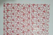 Papel de Seda 50x70 cm Pacote C/50 Unidades - CORAÇÕES VERMELHOS