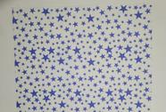 Papel de Seda 50x70 cm Pacote C/50 Unidades - ESTRELAS AZUIS