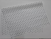PAPEL DE SEDA 50X70 POÁ BRANCO COM BOLINHAS PRETAS com 50 folhas