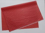 PAPEL DE SEDA 50X70 POÁ VERMELHO COM BOLINHAS PRETAS Pct c/50 unidades