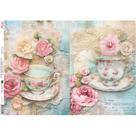 Papel de Seda Arte Fácil Xícara com Rosas - SE-012