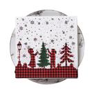 Papel De Seda Colorido Com Estampa De Árvore De Natal 20pcs 33x33cm 2 Camadas Decoração De Mesa Para