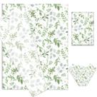 Papel de Seda con Diseño Acuarela de Hojas Verdes x100