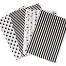 Papel de seda MR FIVE 60 folhas 50x70cm branco e preto