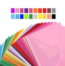 Papel de seda YE GIVING 20x26cm, 100 folhas, pacote de 25 cores