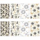 Papel de transferência de argila polimérica CRASPIRE 20 unidades, 4 estilos, 7 x 12 cm Papel de transferência de argila polimérica CRASPIRE 20 unidades, 4 estilos, 7 x 12 cm