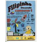 Papel decorado visual 1 180g Filipinho 7 cores com 36 folhas