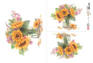 Papel Decoupage Opapel 30x45cm 2482 - Flor Girassol I Opa Papel Decoupage Opapel 30x45cm 2482 - Flor Girassol I Opa