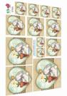 Papel decoupage Páscoa coelho com vaso flor - cód. 57002 Papel decoupage Páscoa coelho com vaso flor - cód. 57002