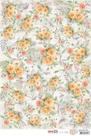 Papel Especial OPL 30x45 cm - Estampa Flores Rosa e Amarelas - Ref. 3275