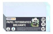 Papel Fotográfico 230g Brilhante A4 210x297mm Cassmar 600 Fls