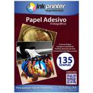 Papel Fotográfico Brilhante Glossy A4 135gr Adesivo para Impressoras Jato de Tinta