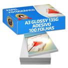 Papel Fotográfico Foto Adesivo 135g A3 Glossy À Prova D'água Pacote 100 Folhas Premium