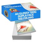 Papel Fotográfico Foto Dupla Face 180g A4 Glossy À Prova D'água Pacote 100 Folhas Premium