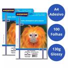 Papel Fotografico Glossy Adesivo A4 130g 100 Folhas Masterprint Branco Brilhante