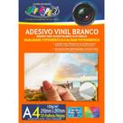 Papel Fotografico INKJET A4 Vinil Adesivo Branco 120G. PCT.C/10