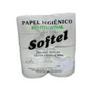 Papel Higiênico 300m Folha Dupla 100% Celulose Softel Com 8 Rolos
