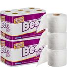 Papel Higiênico Best Folha Dupla 20M 8X12 Alta Qualidade Macio Neutro Fardo 96 Rolos