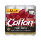 Papel Higiênico Cotton Deluxe Folha Tripla 20m x 10cm com 12 Roles