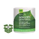 Papel higiênico de sétima geração, 2 camadas, 500 folhas, caixa com 60