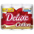 Papel Higiênico Deluxe Folha Dupla Cotton 12 unidades 20m