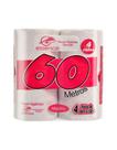 Papel higiênico essence folha simples 60m c/4 rolo - rosa papéis