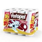 Papel higienico fofopel folha dupla 30 metros c/16