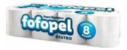Papel Higienico Fofopel folha Simples 8 Pacotes Fd C/64 Rolos