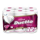 Papel Higiênico Folha Dupla Velvet 30m com 12 Rolos Fardo 6x12 Duetto