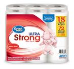 Papel higiênico Great Value Ultra Strong, 18 rolos Papel higiênico Great Value Ultra Strong, 18 rolos