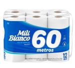 Papel Higiênico MILI BIANCO 60m 12un - Folha Simples Papel Higiênico MILI BIANCO 60m 12un - Folha Simples