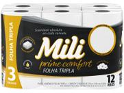Papel Higienico Mili Folha Tripla Prime Confort 12 rolos