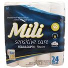 Papel Higiênico MILI Sensitiv Folha Dupla 30m Pacote com 24un