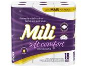 Papel Higiênico MILI Soft Confort Folha Dupla 30m Pacote com 18un