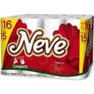 Papel higienico neve folha dupla compacto rolo 30 metros leve 16 pague 15 unidades