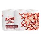 Papel Higiénico Presto! Ultra Resistente de 2 Capas, 12 Rollo Mega