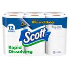 Papel Higiênico Scott Rapid-Dissolve - 12 Rolos Duplos Papel Higiênico Scott Rapid-Dissolve - 12 Rolos Duplos